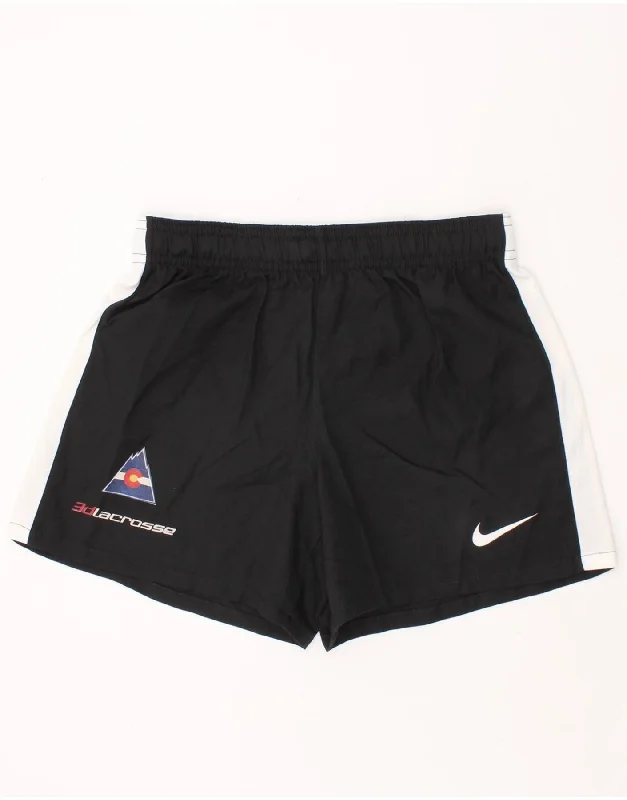 NIKE Boys Dri Fit Sport Shorts 10-11 Years Medium Black Colourblock