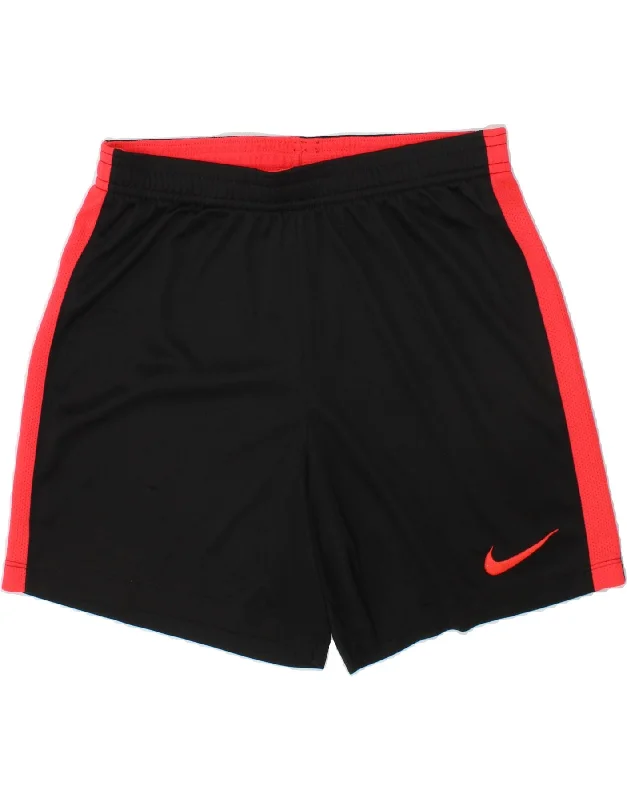 NIKE Boys Dri Fit Sport Shorts 10-11 Years Medium Black Polyester