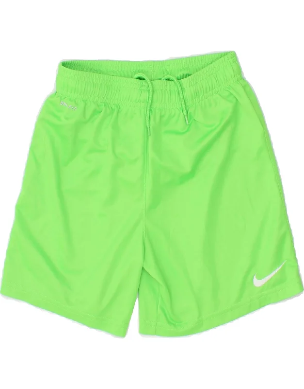 NIKE Boys Dri Fit Sport Shorts 10-11 Years Medium  Green Polyester