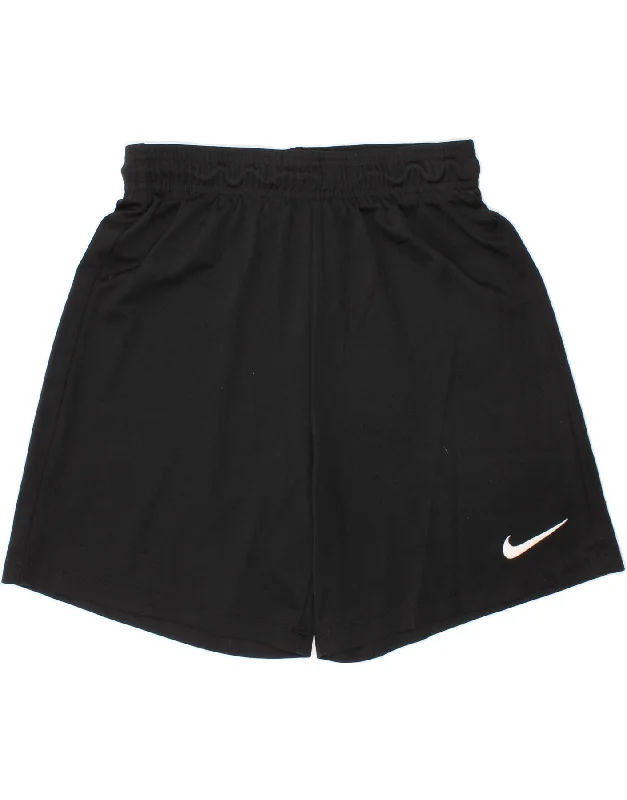 NIKE Boys Dri Fit Sport Shorts 12-13 Years Large Black