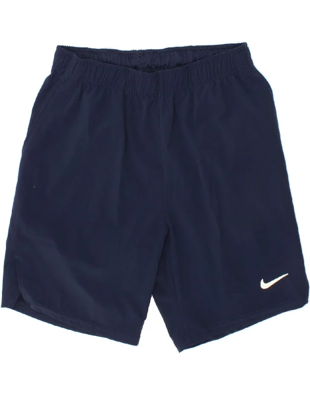 NIKE Boys Dri Fit Sport Shorts 12-13 Years Large  Navy Blue Polyester