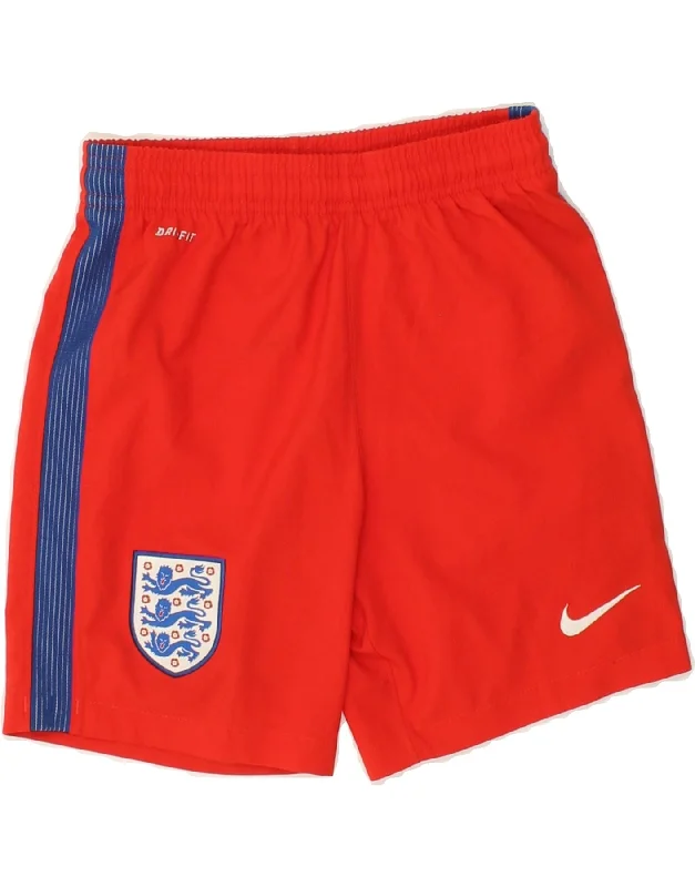 NIKE Boys Dri Fit Sport Shorts 8-9 Years Small Red Polyester