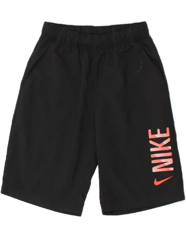 NIKE Boys Graphic Sport Shorts 10-11 Years Medium  Black Polyester