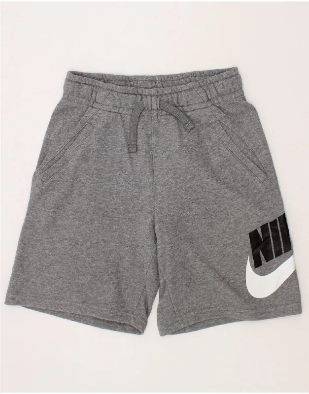 NIKE Boys Graphic Sport Shorts 10-11 Years Medium   Grey Cotton