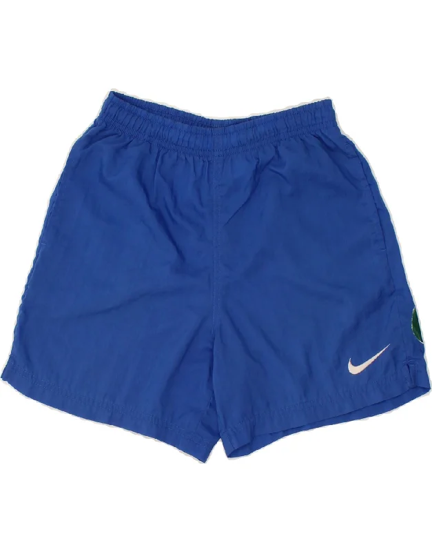 NIKE Boys Graphic Sport Shorts 7-8 Years Small Blue