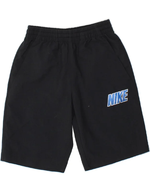 NIKE Boys Graphic Sport Shorts 8-9 Years Small Black