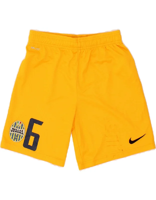 NIKE Boys HELLAS VERONA Graphic Sport Shorts 12-13 Years Large  Yellow