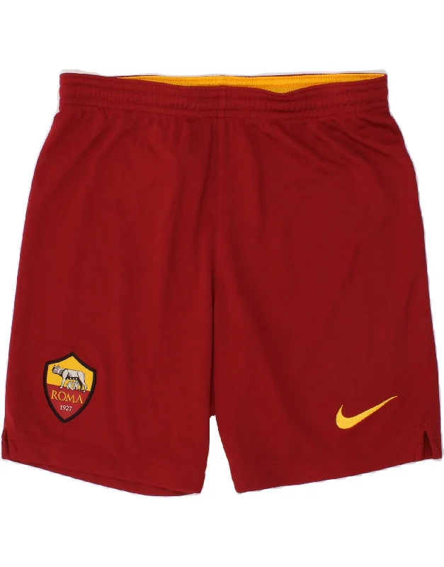 NIKE Boys Roma 1927 Sport Shorts 8-9 Years Small Maroon Polyester