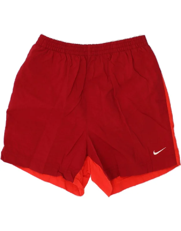 NIKE Boys Sport Shorts 11-12 Years Medium  Red Colourblock Nylon