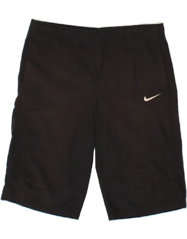 NIKE Boys Sport Shorts 12-13 Years Large Black Polyester