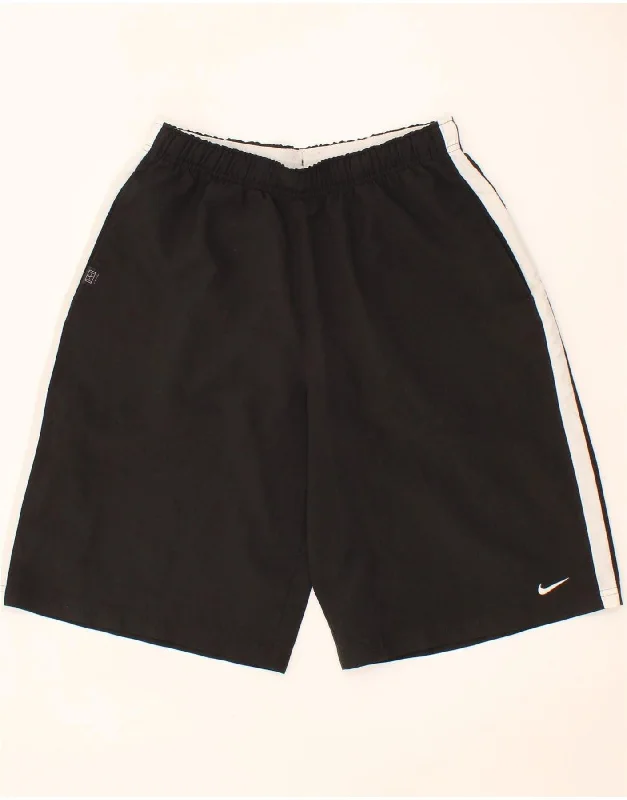 NIKE Boys Sport Shorts 13-14 Years XL Black Polyester