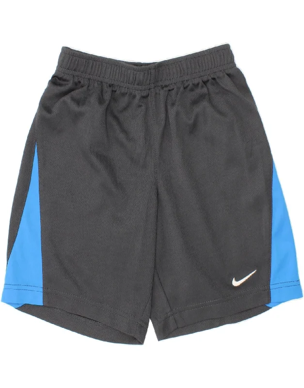 NIKE Boys Sport Shorts 6-7 Years Large  Grey Colourblock Polyester