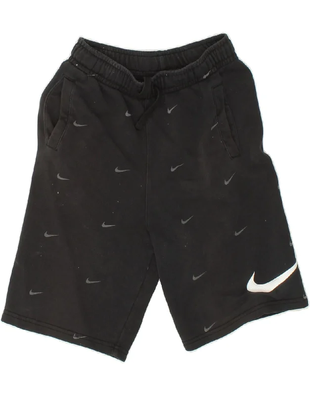 NIKE Boys Standard Fit Graphic Sport Shorts 13-14 Years XL Black