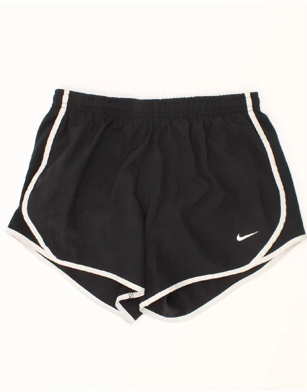 NIKE Girls Dri Fit Sport Shorts 10-11 Years W24 L3 Black Polyester