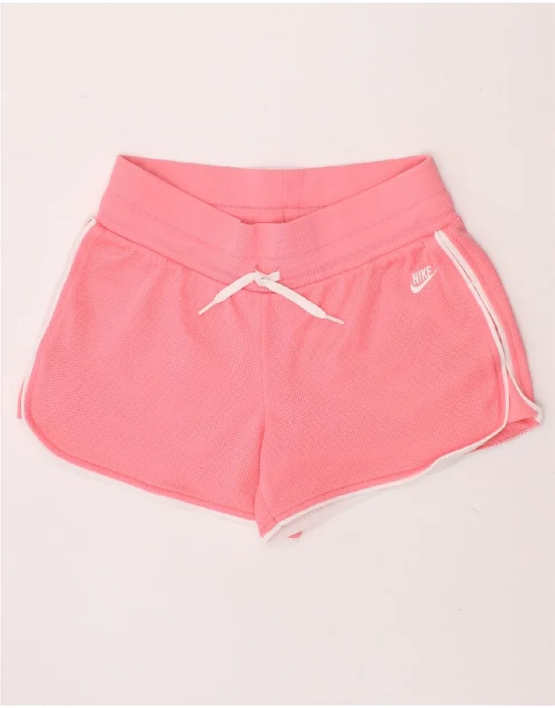 NIKE Girls Sport Shorts 10-11 Years Medium  Pink Polyester