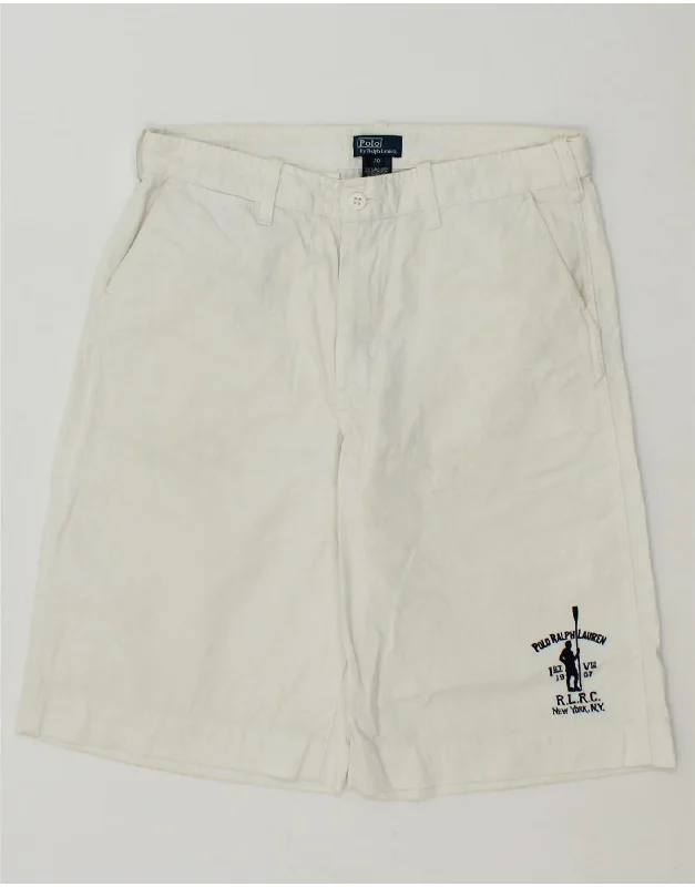 POLO RALPH LAUREN Boys Chino Shorts 15-16 Years W30 White Cotton