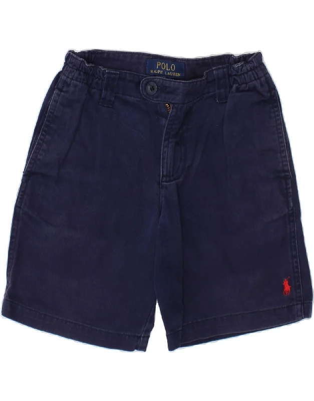 POLO RALPH LAUREN Boys Chino Shorts 4-5 Years W20 Navy Blue Cotton