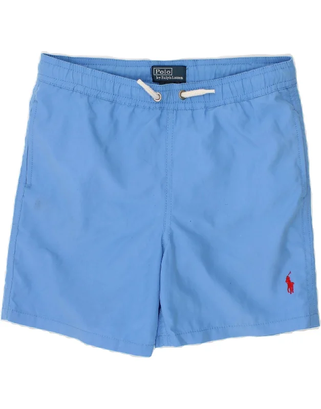 POLO RALPH LAUREN Boys Swimming Shorts 6-7 Years Blue Polyester