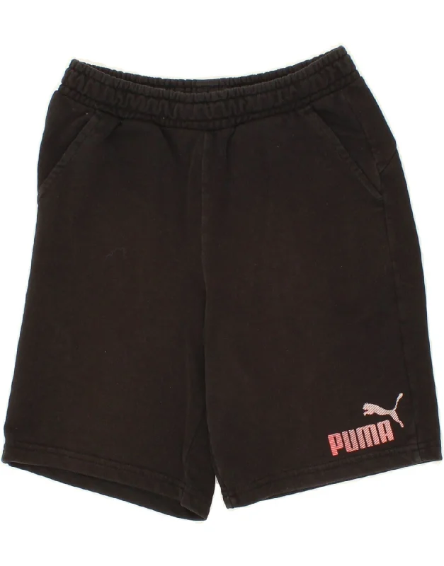 PUMA Boys Graphic Sport Shorts 11-12 Years Black