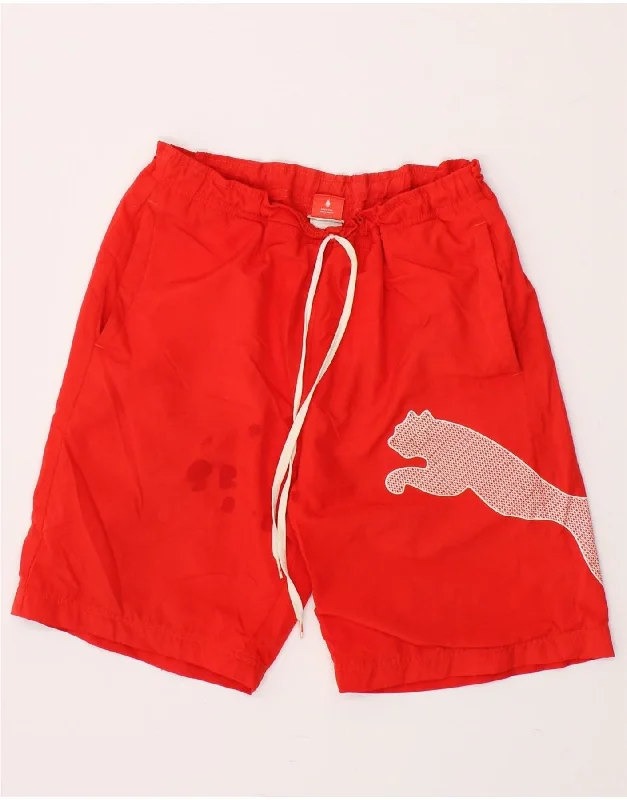 PUMA Boys Graphic Sport Shorts 13-14 Years  XL Red