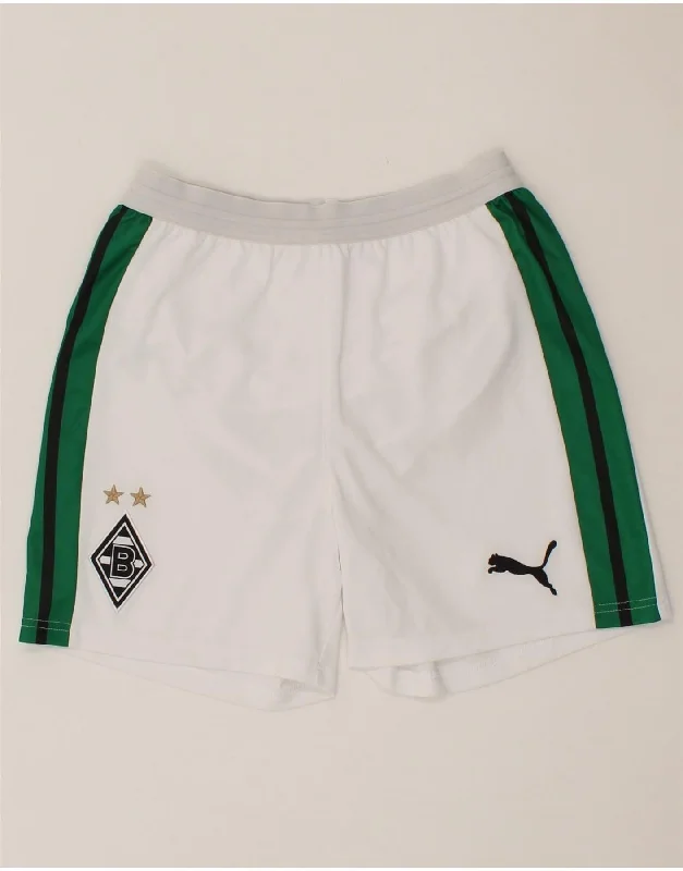 PUMA Boys Graphic Sport Shorts 13-14 Years XL White Colourblock