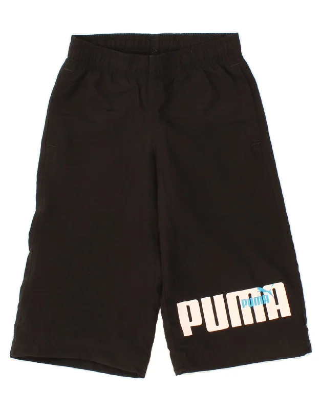 PUMA Boys Graphic Sport Shorts 7-8 Years  Black