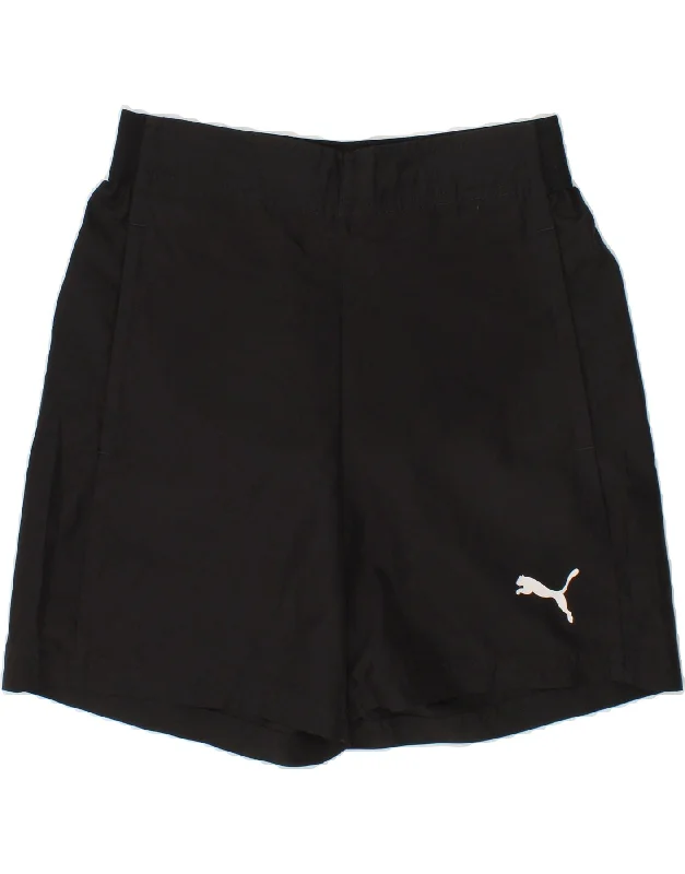 PUMA Boys Sport Shorts 11-12 Years Black Polyester