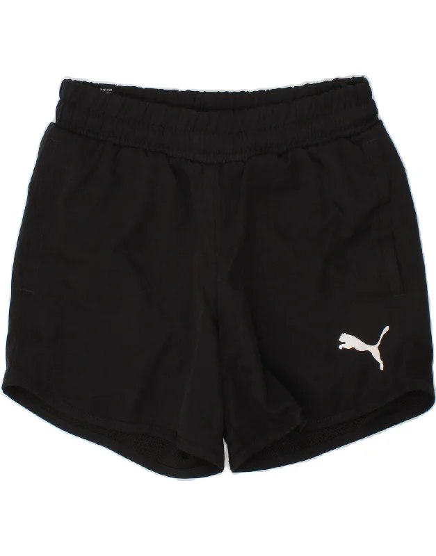 PUMA Boys Sport Shorts 11-12 Years Black Polyester