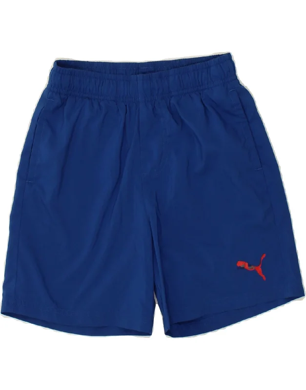 PUMA Boys Sport Shorts 11-12 Years Large  Blue Polyester