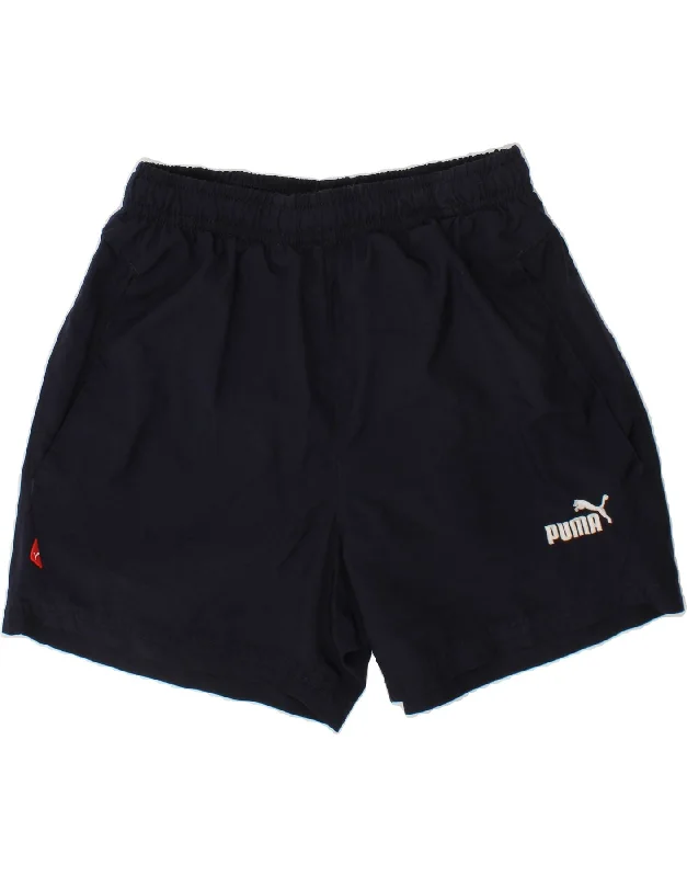 PUMA Boys Sport Shorts 11-12 Years Navy Blue Polyester