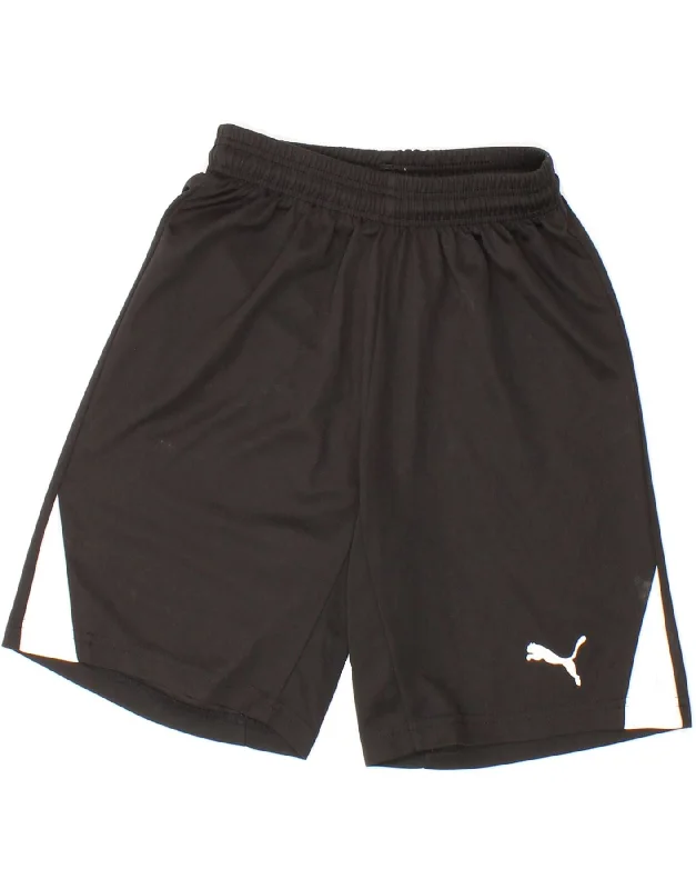 PUMA Boys Sport Shorts 9-10 Years Black Polyester