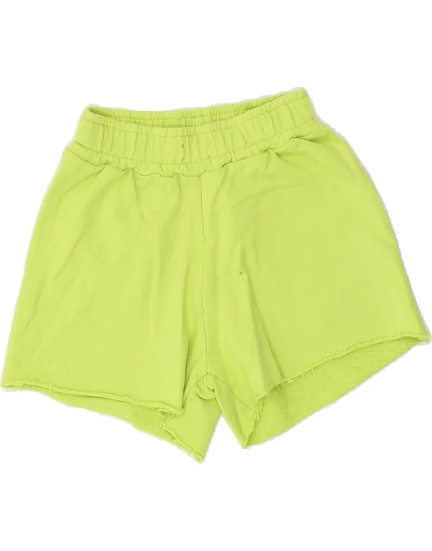 PYREX Girls Graphic Sport Shorts 6-7 Years XS Green Cotton