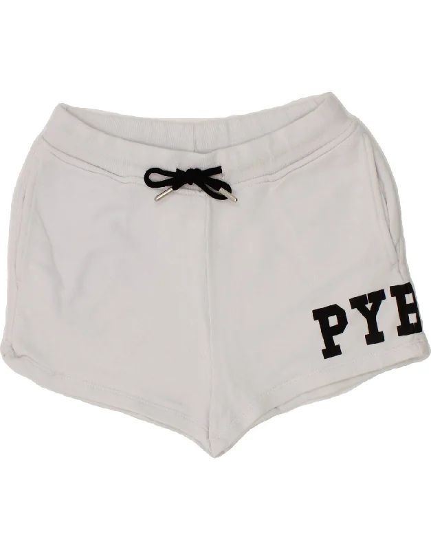 PYREX Girls Graphic Sport Shorts 7-8 Years Medium White Cotton