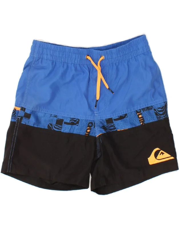 QUIKSILVER Boys Graphic Swimming Shorts 11-12 Years Medium Blue