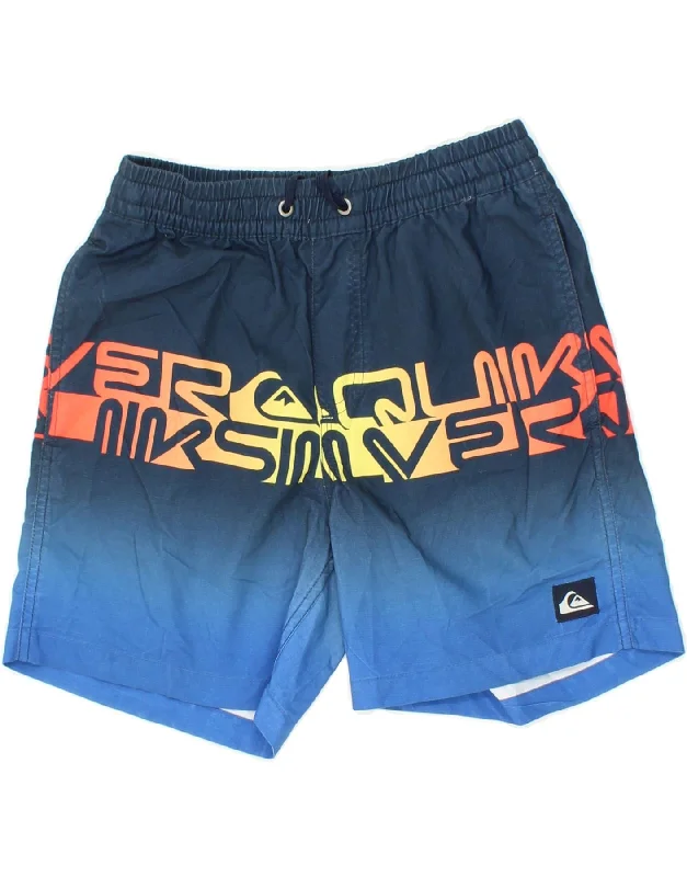 QUIKSILVER Boys Graphic Swimming Shorts 11-12 Years Medium  Blue