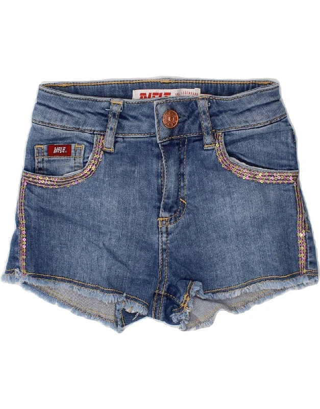 RIFLE Girls Denim Shorts 3-4 Years  W20  Blue Cotton