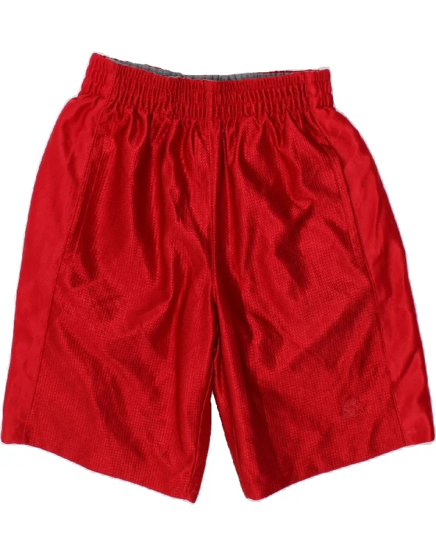 STARTER Boys Sport Shorts 6-7 Years Small Red Polyester