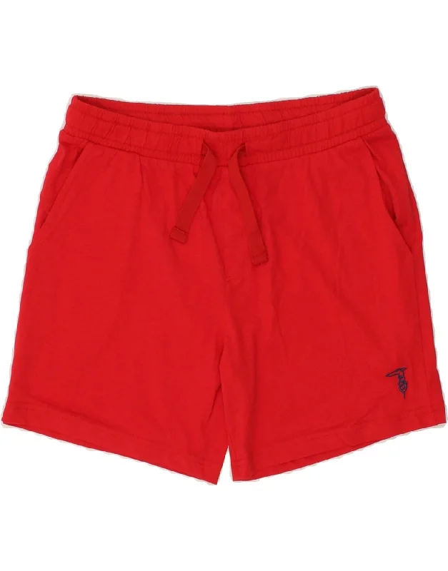 TRUSSARDI Boys Sport Shorts 15-16 Years Red Cotton