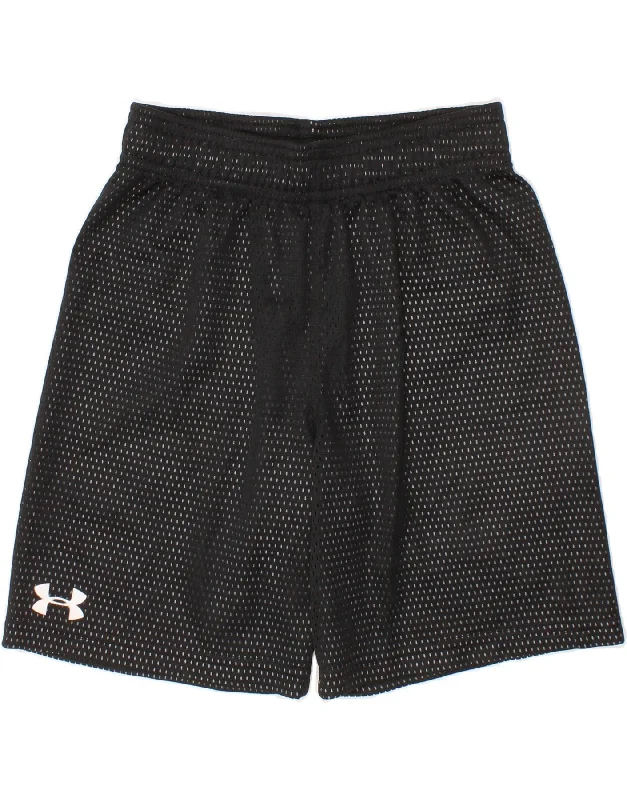 UNDER ARMOUR Boys Sport Shorts 5-6 Years Black Polyester