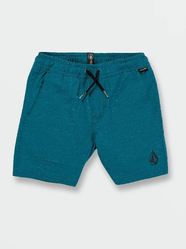 Little Boys Understoned Elastic Waist Hybrid Shorts - Ocean Teal