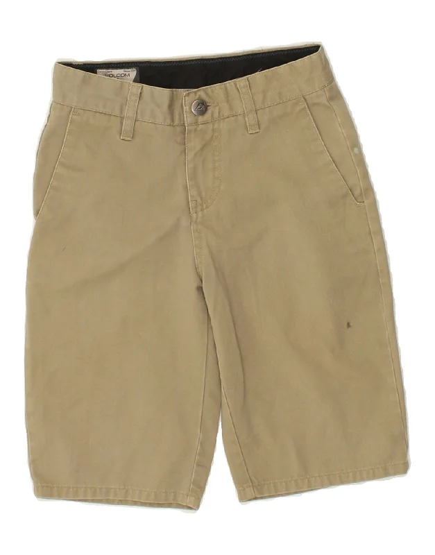 VOLCOM Boys Slim Chino Shorts 9-10 Years W23 Beige Cotton