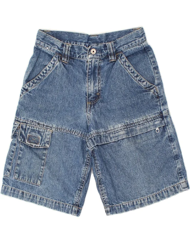 WRANGLER Boys Cargo Denim Shorts 11-12 Years W26  Blue Cotton