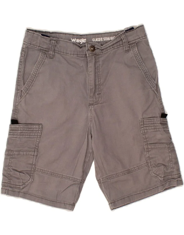 WRANGLER Boys Cargo Shorts 13-14 Years W26 Grey Cotton