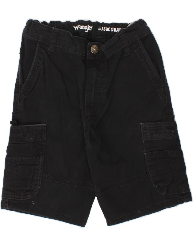 WRANGLER Boys Straight Fit Classic Fit Cargo Shorts 9-10 Years Black